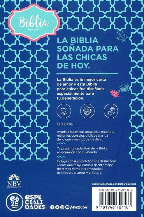 Beraca Librería Cristiana Biblia NBV para chicas