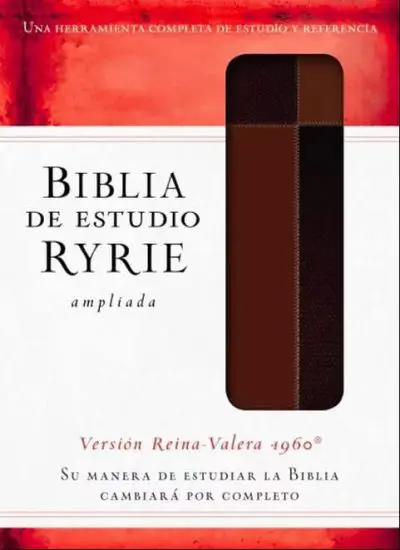 Biblia de Estudio RV1960 Ryrie ampliada vino/cafe IP CI