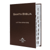Biblia RVR60 mediana letra grande tapa dura café índice